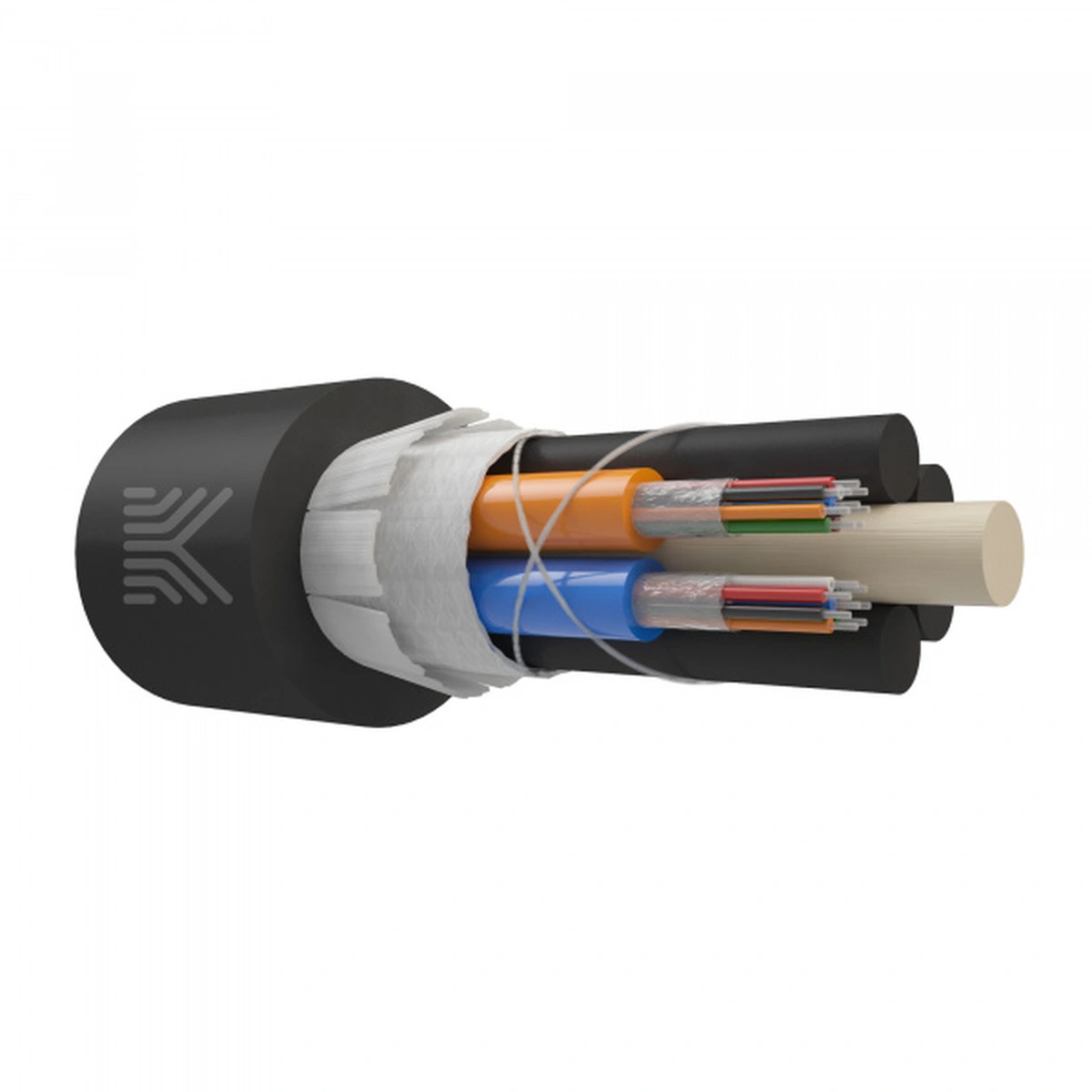 Самонесущий подвесной оптический кабель G.652.D, 16 волокон, 7 кН